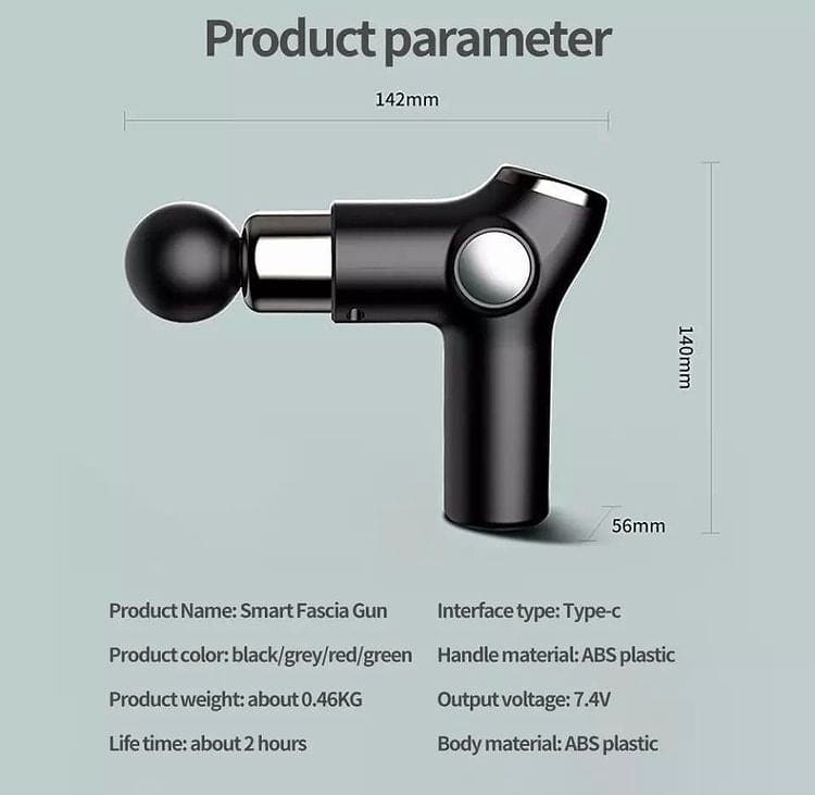 Deep Tissue Handheld Massage Gun With Four Different Heads, USB Charging Gun Massager With 6 Speed Levels Deep Tissue Handheld Massage Gun With Four Different Heads, USB Charging Gun Massager With 6 Speed Levels